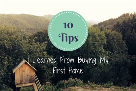 tips  learned  buying   home