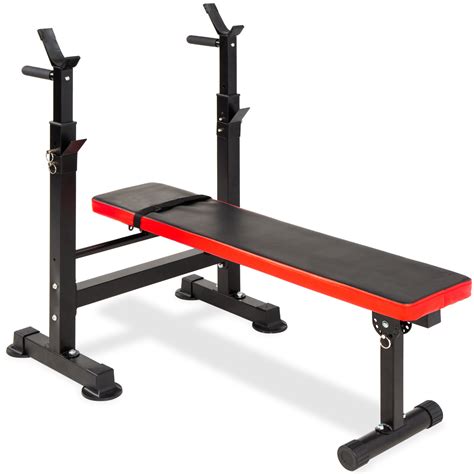 choice products adjustable folding fitness barbell rack weight bench  home gym