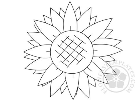 printable sunflower shape template flowers templates