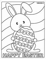 Easter Coloring Pages Spring Egg Sunny Thanksgiving Bunny Kids Chick Sweet sketch template