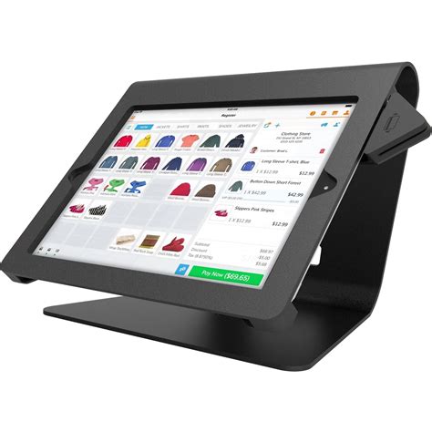 compulocks nollie ipad mini pos counter top kiosk black stand  tablet black desktop