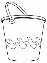 Bucket Coloring Pages Spade Waves Sea Color Template Print Comments sketch template