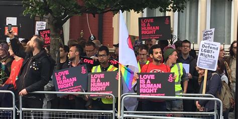 londoners protest chechnya s gay concentration camps