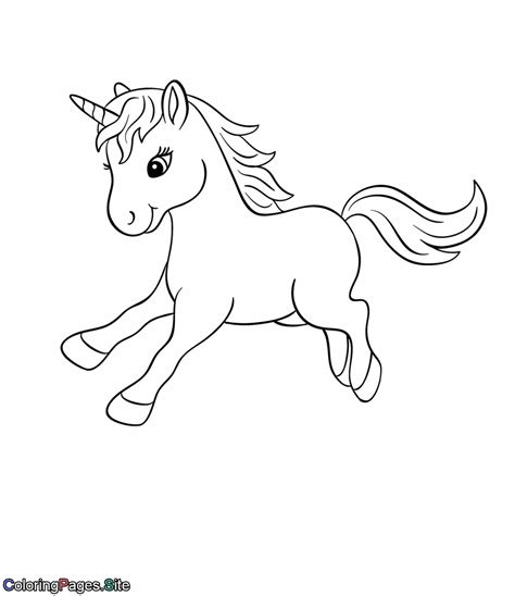baby unicorn coloring page