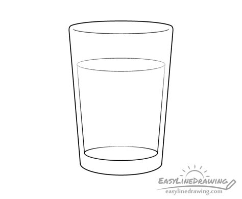 draw  glass  water step  step easylinedrawing