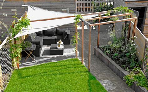 schaduwdoek voor de tuin inrichting huiscom