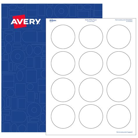 avery  labels  diameter white matte  printable labels walmartcom walmartcom