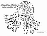 Coloring Dauber Bingo Octopus sketch template