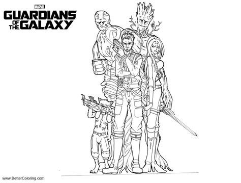 guardians   galaxy coloring pages sketch  criskill