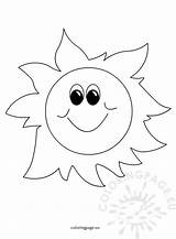 Sun Cartoon Spring Happy Coloring sketch template