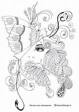 Kleurplaat Quat Papillon Mariposas Vlinders Graceful sketch template