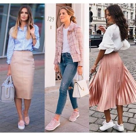 stylish combos    wear pink sneakers lady refines