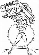 Wonder Woman Coloring Kids Pages Printable Funny Super sketch template
