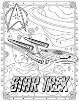 Trek Star Coloring Pages Book Kids Stitch Cross Neocoloring Drawings sketch template