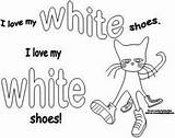 Cat Pete Coloring Shoes Pages Cats sketch template