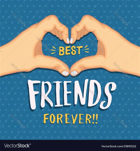 friendship day friends  heart shape hands vector image