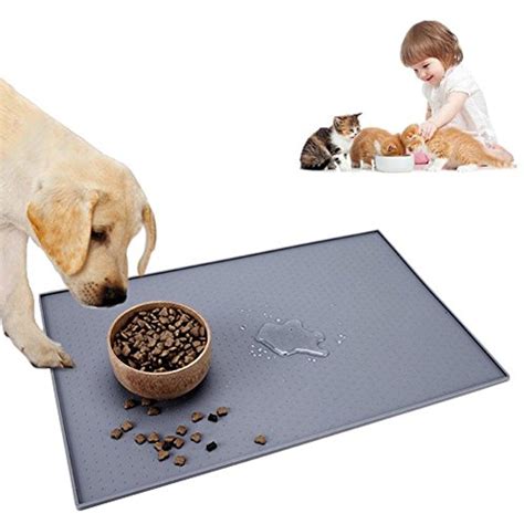 pet food mat  dogs  cats  large washable silicone pet