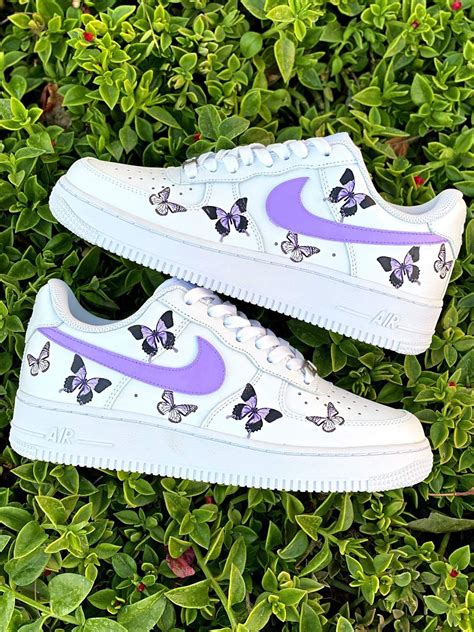 purple butterfly fantasy af   cute nike shoes girls shoes white nike shoes