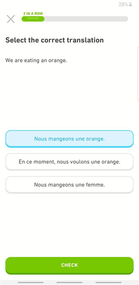 duo lingo giving hints   option rfrench