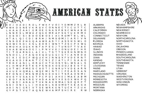 favour  fun american states word search