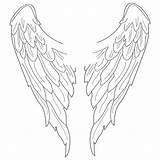 Wings Angel Drawing Coloring Easy Pages Wing Drawings Simple Tattoo Wall Sketch Heart Printable Sticker Print Angels Draw Designs Pencil sketch template