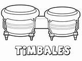 Bongo Drums Timbales Musicales sketch template