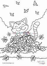 Autumn Colouring Activity sketch template