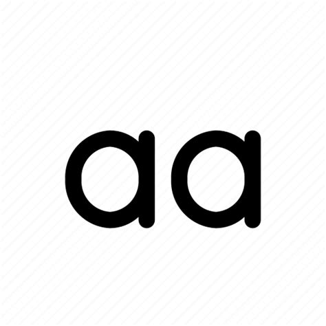 aa alphabet font letter lowercase text icon   iconfinder