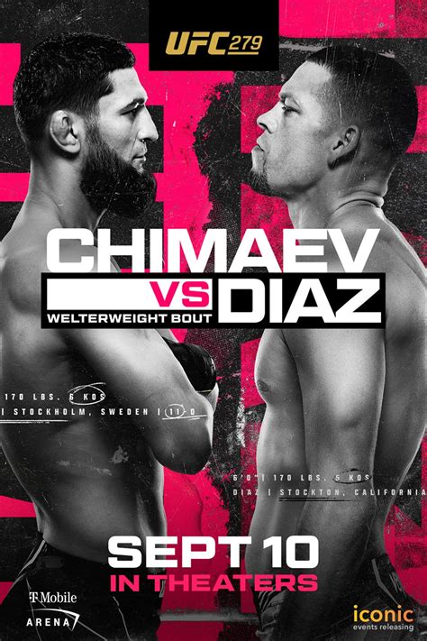 Ufc Poster Released Featuring Khamzat Chimaev Vs Nate Diaz Main Hot