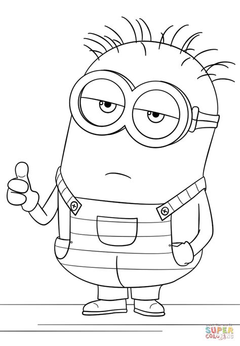 minion  despicable   coloring page  printable coloring pages