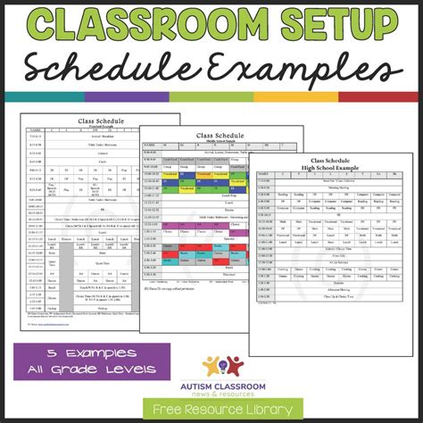 special ed classroom schedule ep  autism
