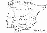 España Rios Mudo Ríos Fisico Relieve Plantilla Elementos sketch template