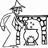 Coloring Witches Pages Popular sketch template