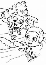 Bubble Guppies Coloring Pages Kids sketch template