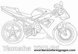 Coloring Yamaha Yzf sketch template