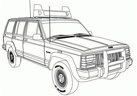 gambar jeep cherokee vltt car police coloring page wecoloringpage pages