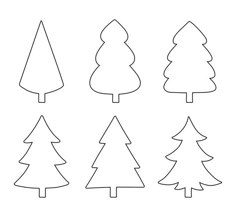 large printable christmas tree patterns     printablee