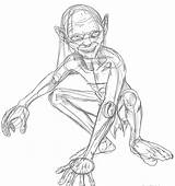 Lord Rings Gollum Hobbit Seigneur Anneaux Colouring Orc Bing Pictrove Coloriages Creation2 sketch template