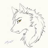 Wolf Drawing Anime Drawings Wolves Face Simple Sketch Dog Head Easy Girl Sad Cartoon Step Outline Kids Cute Puppy Werewolf sketch template