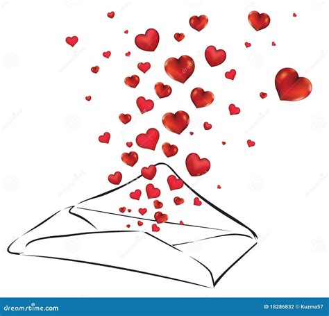 letter  hearts stock vector illustration  celebrate