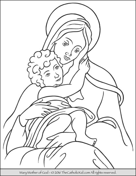 mary mother  god coloring page cross coloring page jesus coloring