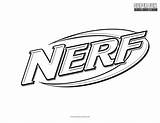 Nerf Coloring Logo Pages Gun Template Printable Superfuncoloring Print Super Fun sketch template