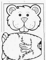 Groundhog Puppet Hog Puppets Colors Fernandovicente sketch template