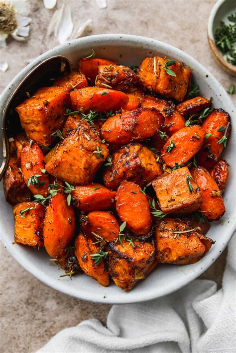 roasted sweet potatoes carrots walder wellness