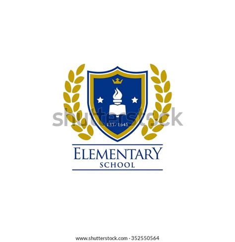 education logo template badge shield stock vector royalty