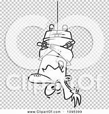 Upside Hung Straitjacket Outline Illustration Cartoon Down Man Royalty Clipart Vector Toonaday sketch template