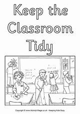 Colouring Poster Classroom Keep Tidy Activity Rules School Posters Printables Village Explore sketch template