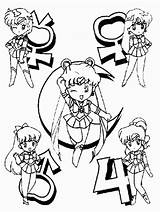Sailor Coloring Pages Moon Scouts Saturn Group Color Mina Comments Gif sketch template