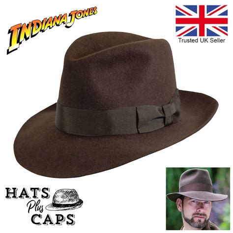 Indiana Jones Fedora Brown 100 Wool Felt Mens Denton S Hat Adventurer