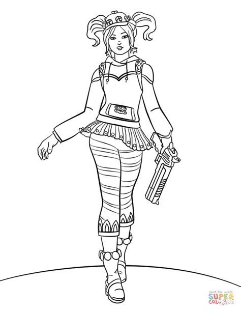 fortnite zoey coloring page  printable coloring pages